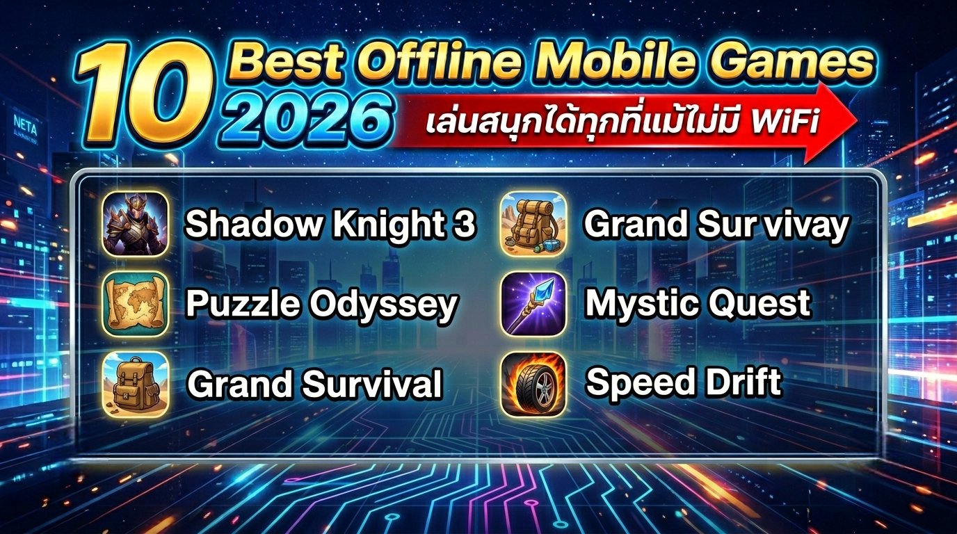 10 Best Offline Mobile Games 2026 เล่นสนุกได้ทุกที่แม้ไม่มี WiFi
